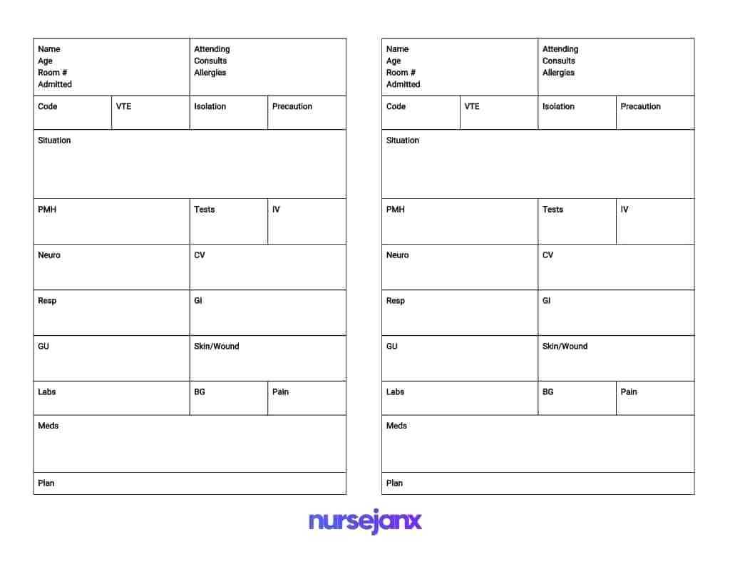 Nursing Worksheet Template – Verypage.co Regarding Nurse Report Sheet Templates