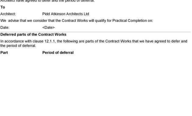 Nzia Standard Construction Contract - Pdf with regard to Practical Completion Certificate Template Jct