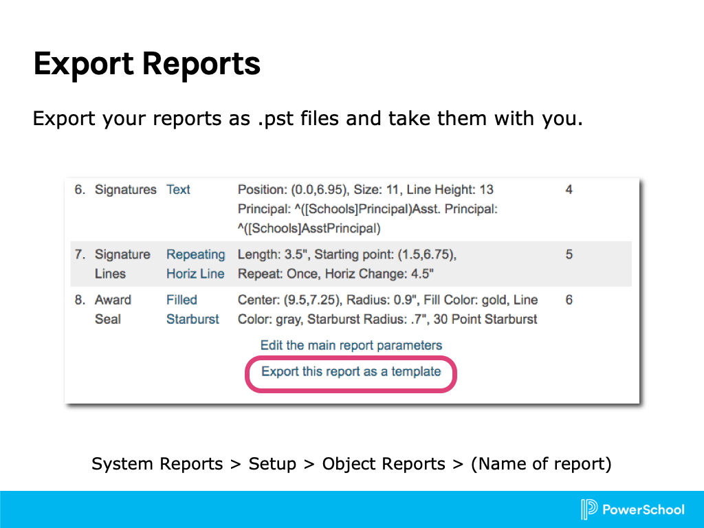 Object Reports 1: Basic Building Blocks Inside Powerschool Reports Templates