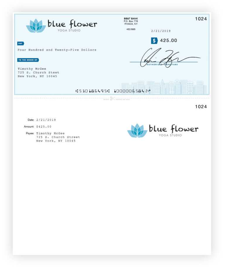 Customizable Blank Check Template