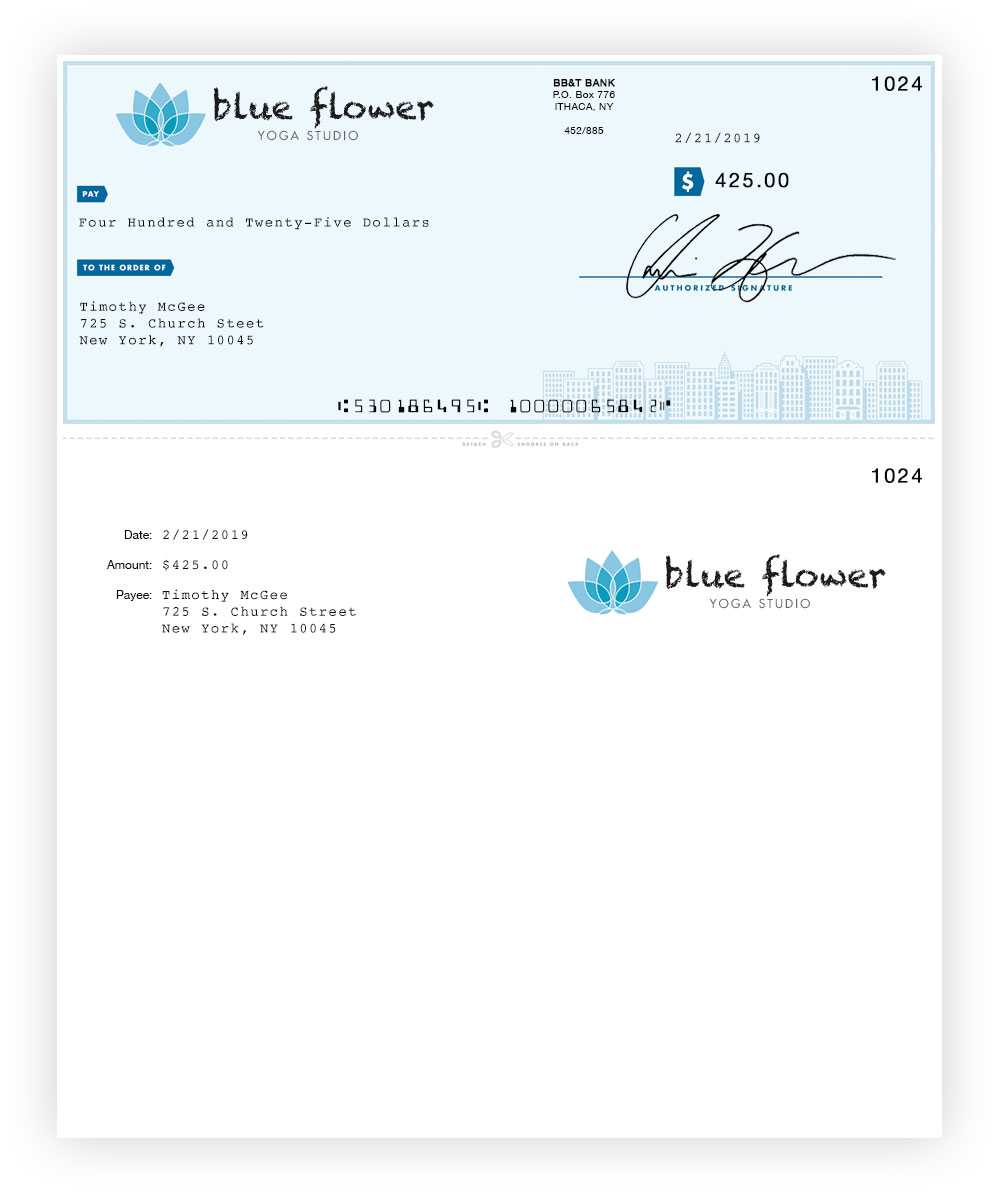 Online Check Printing | Checkeeper Inside Customizable Blank Check Template