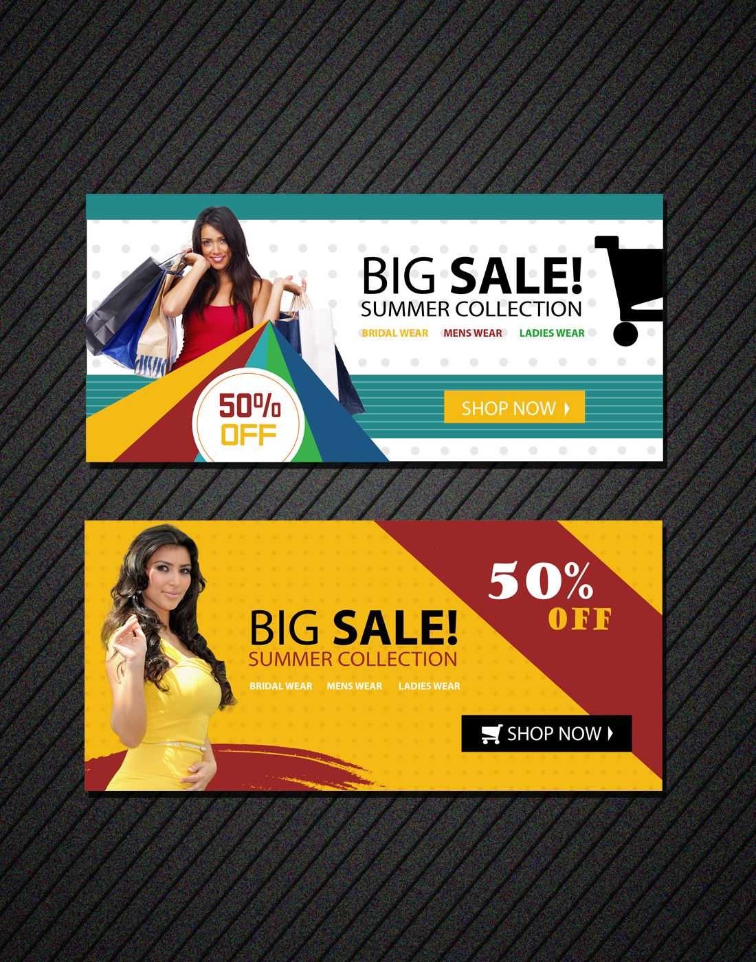 Online Shopping Banners Templates | Free Website Psd Banners In Free Online Banner Templates