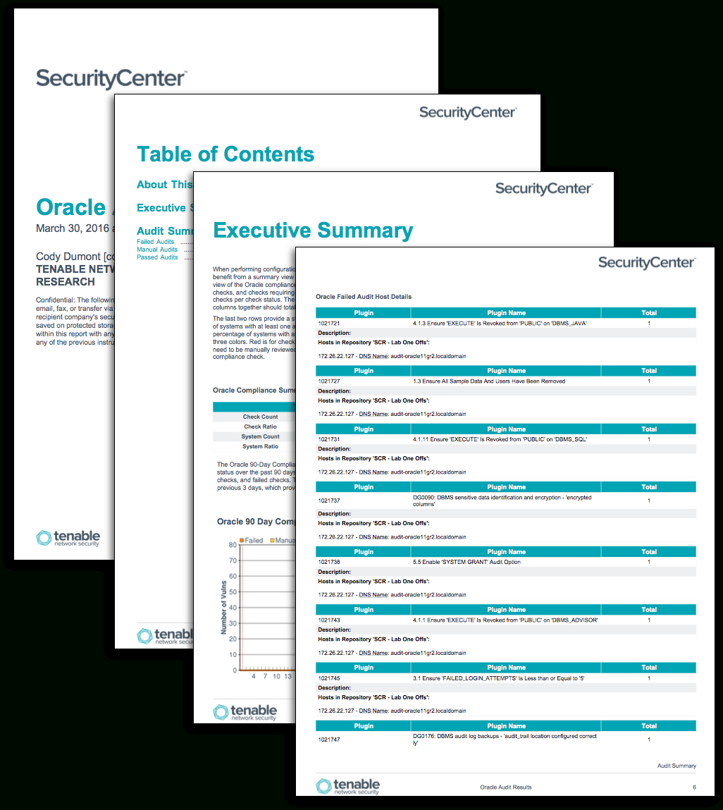 Oracle Audit Results – Sc Report Template | Tenable® With Regard To Nessus Report Templates