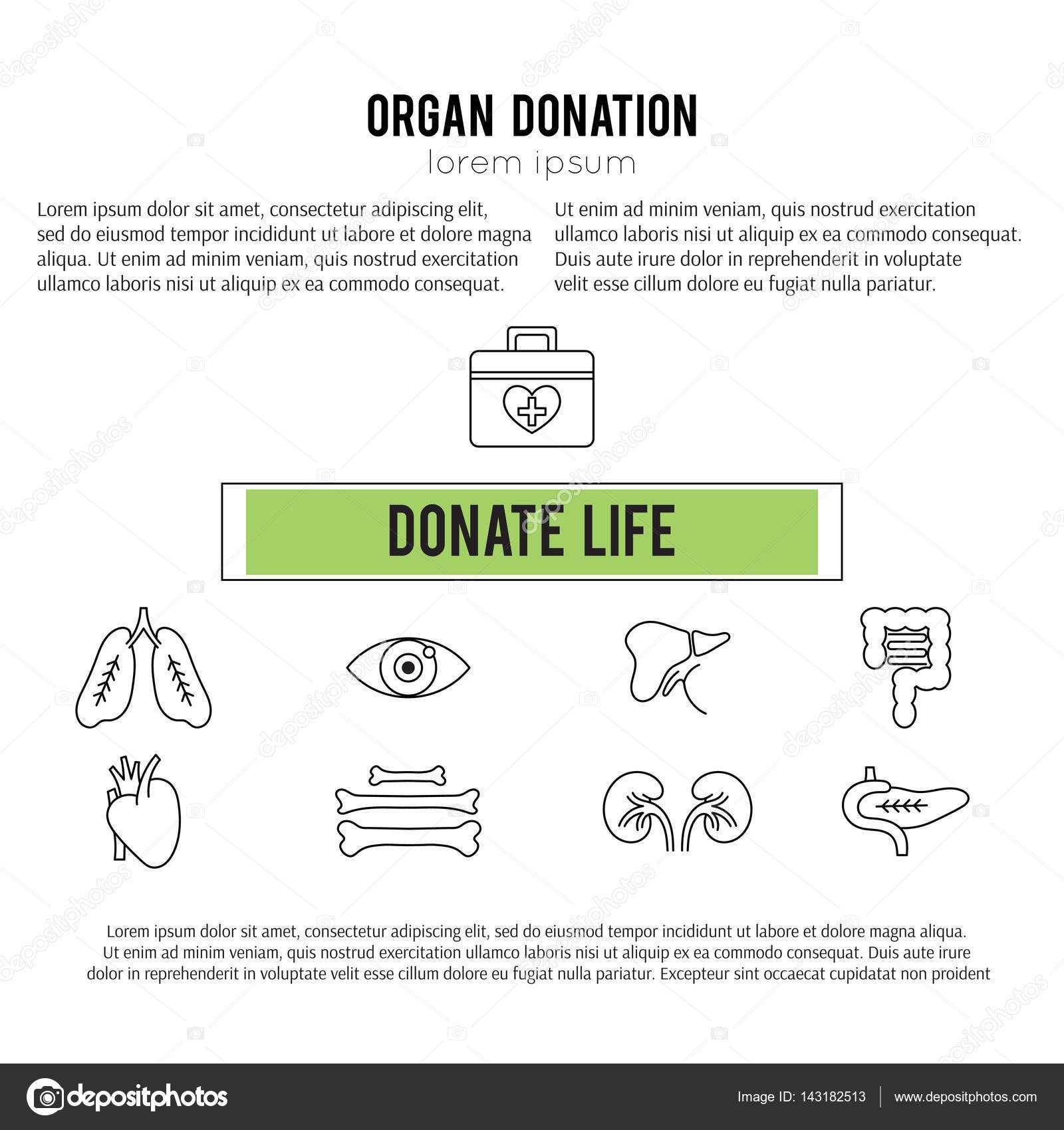 Organ Donation Template — Stock Vector © Julia Khimich Inside Organ Donor Card Template