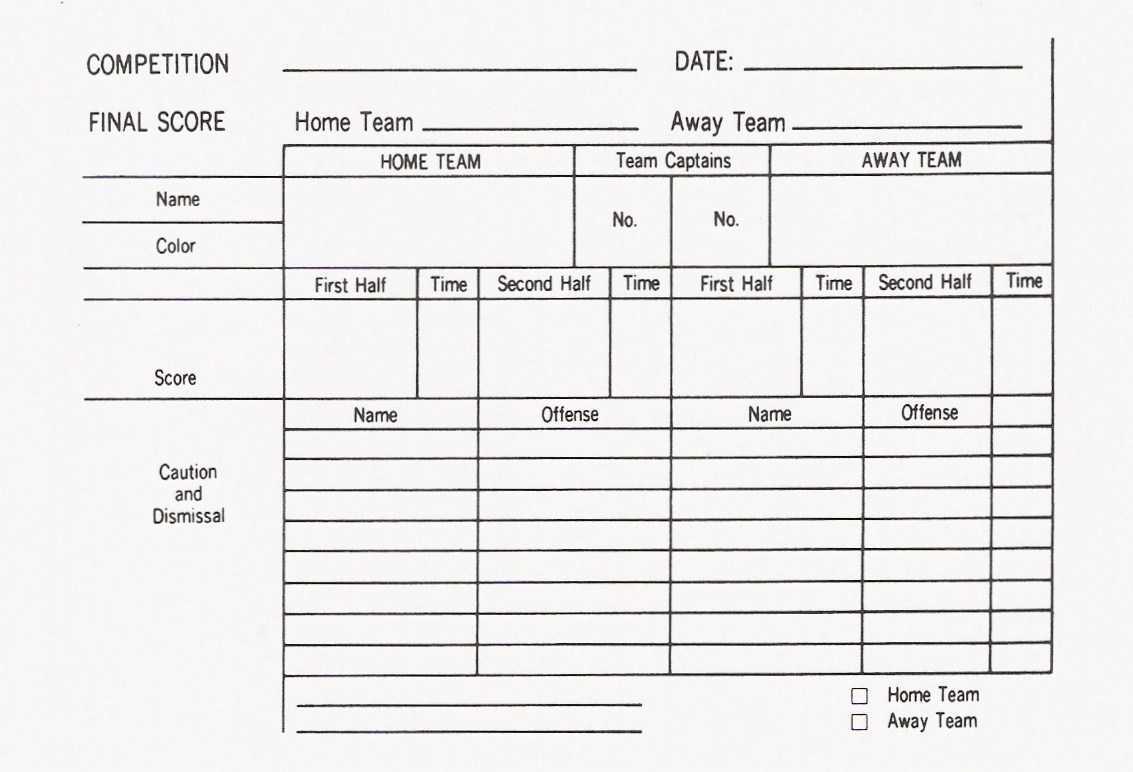 Organisation: Match Cards | Refereeing The Beautiful Game For Soccer Referee Game Card Template