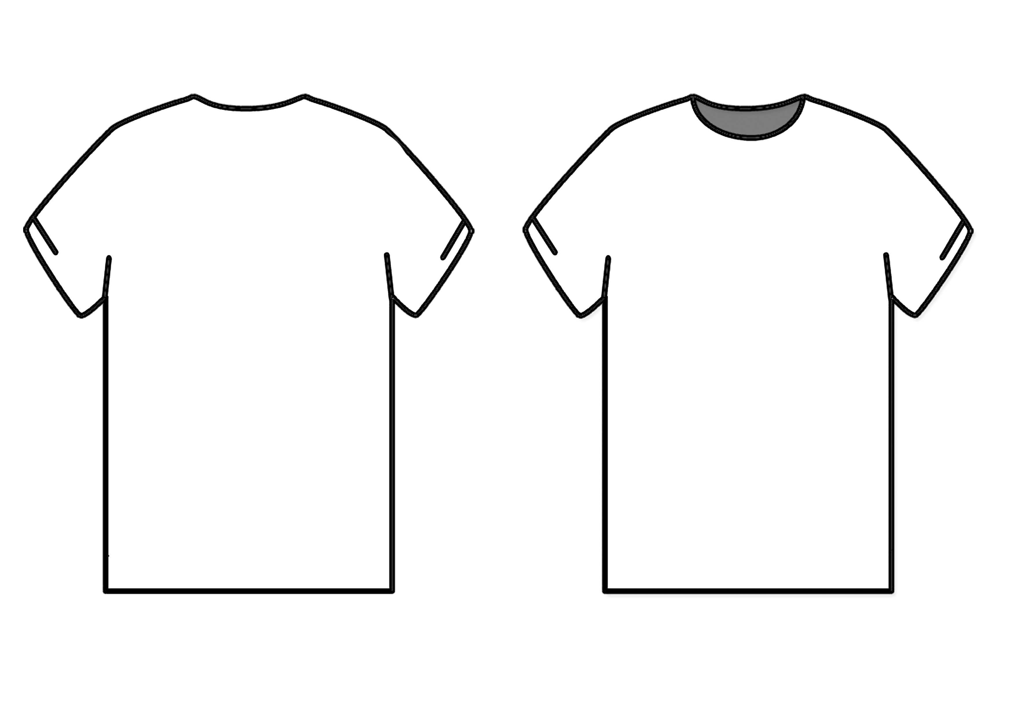 Outline Of A T Shirt Template | Free Download Best Outline Pertaining To Blank T Shirt Design Template Psd