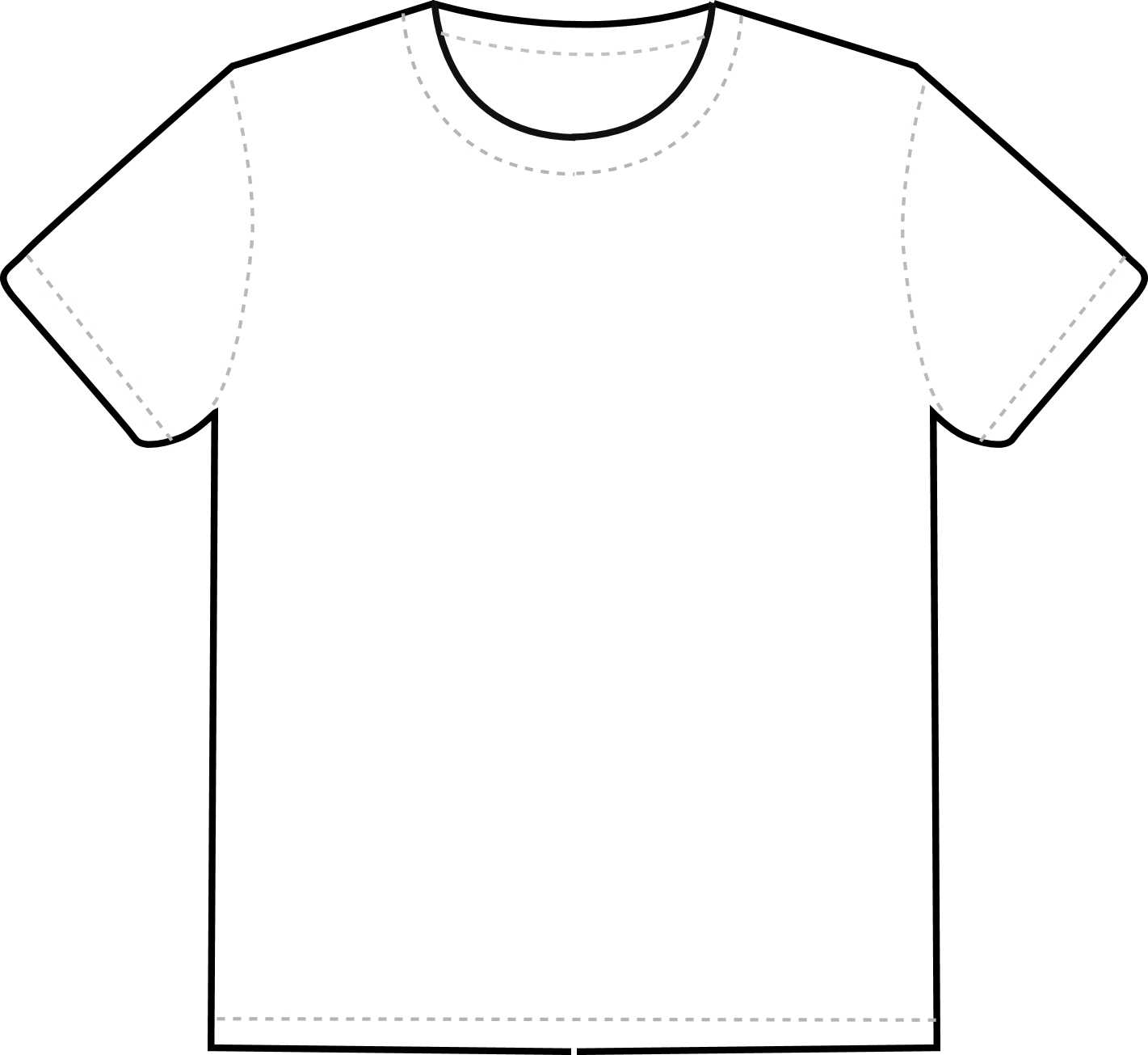 Outline Of A T Shirt Template | Free Download Best Outline With Blank Tshirt Template Pdf