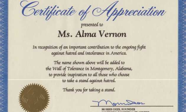 Outstanding Volunteer Certificate Template Appreciation intended for Recognition Of Service Certificate Template