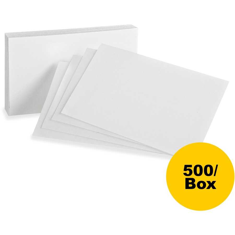Oxford Printable Index Card – 5" X 8" – 85 Lb Basis Weight – 500 / Box –  White With 5 By 8 Index Card Template