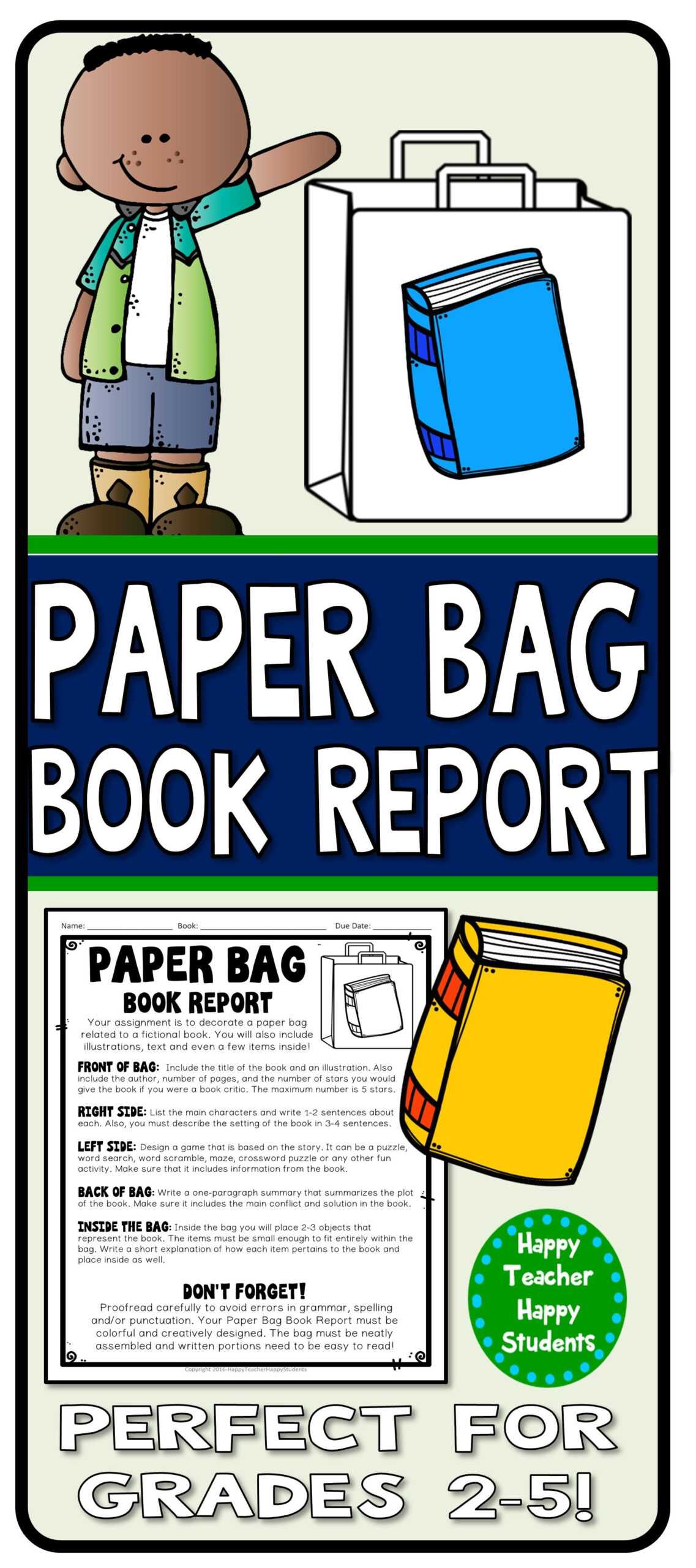 Paper Bag Book Report: Decorate A Paper Bag Based On A With Regard To Paper Bag Book Report Template