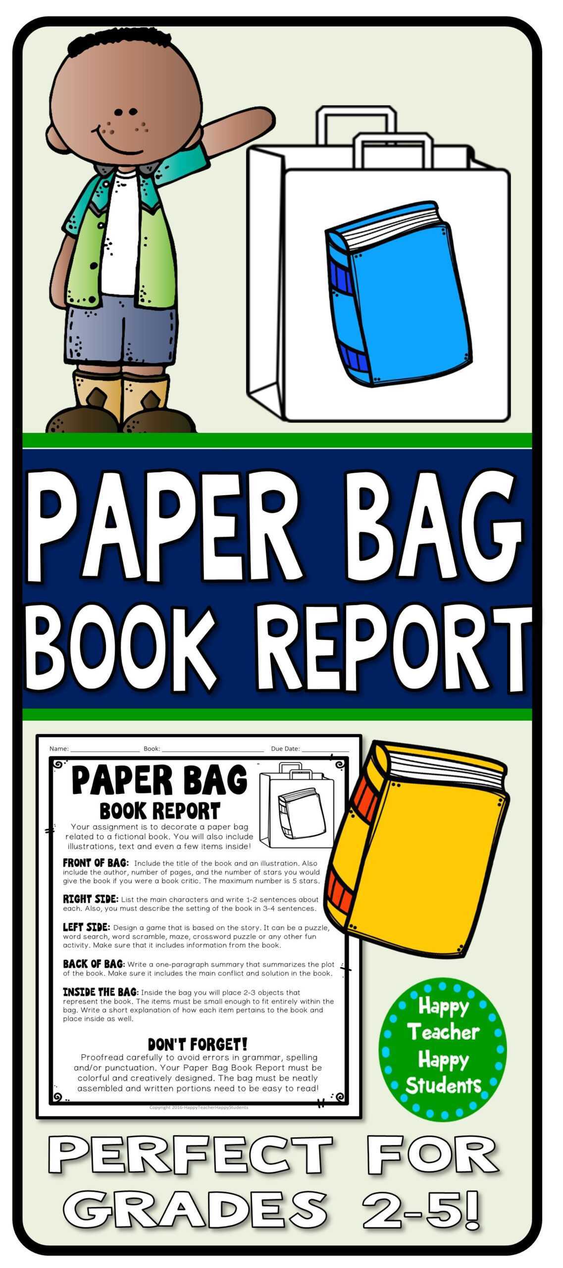 Paper Bag Book Report: Decorate A Paper Bag Based On A With Regard To Paper Bag Book Report Template