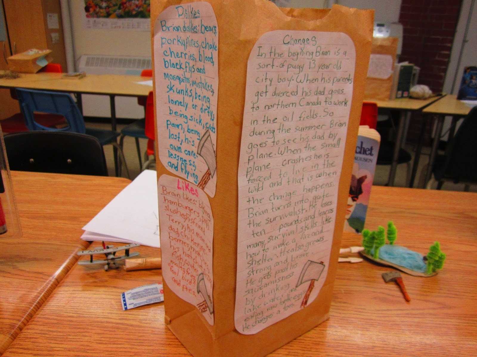 Paper Bag Characterization | Runde's Room Inside Paper Bag Book Report Template