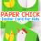 Paper Circle Hen And Chick Craft – Easter Card Idea – Easy Within Easter Chick Card Template