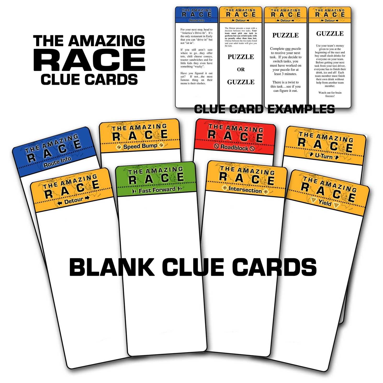 Paper Perfection: Free "amazing Race" Birthday Party Throughout Clue Card Template