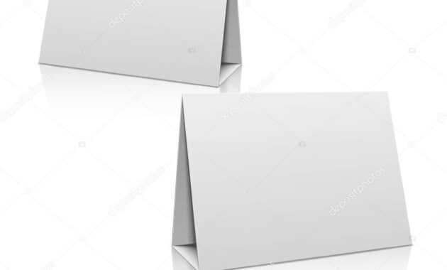 Paper Stand Template | Blank White Paper Stand Table Holder throughout Card Stand Template