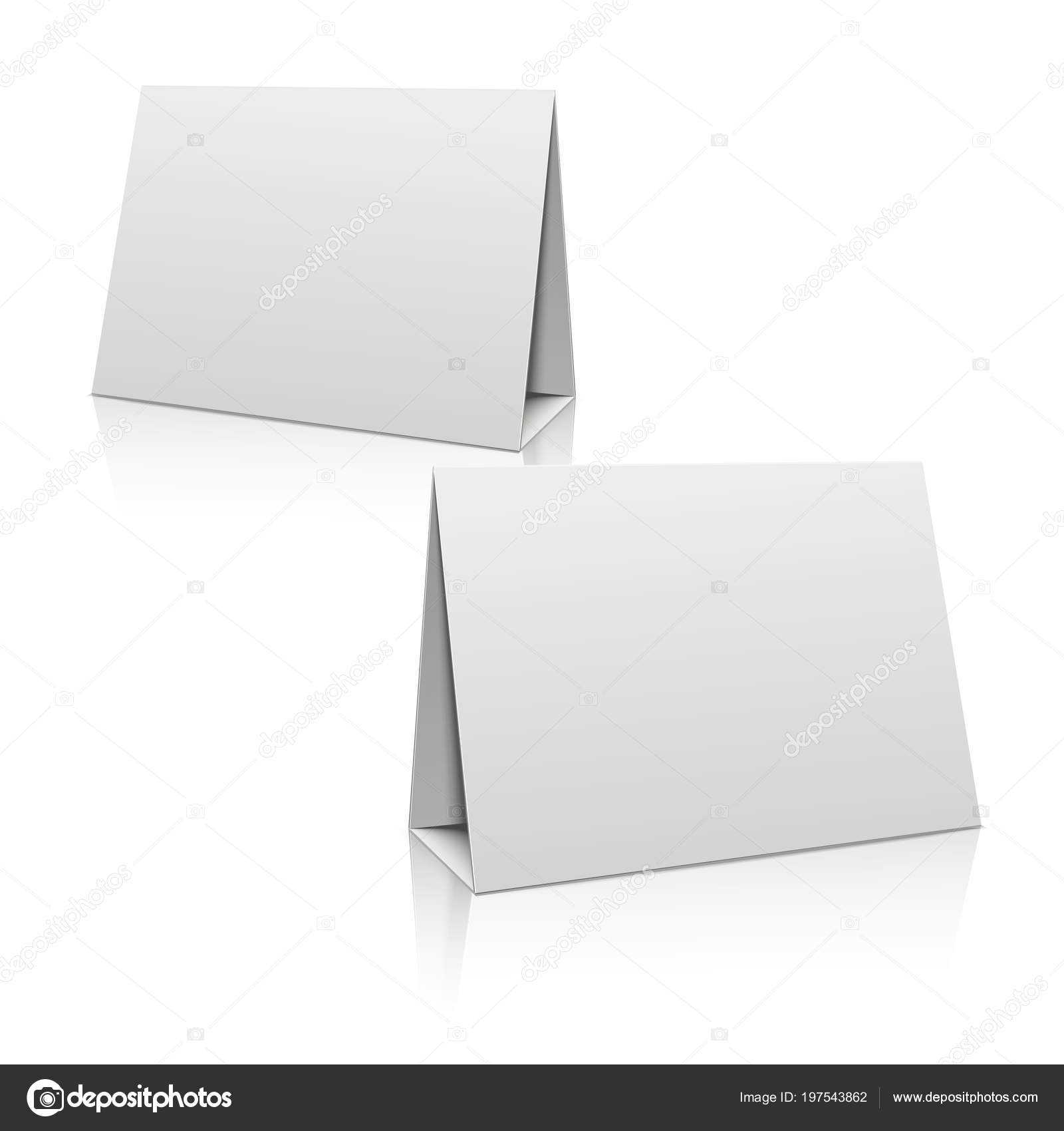 Paper Stand Template | Blank White Paper Stand Table Holder Throughout Card Stand Template