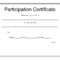 Participation Certificate Template – Free Download Inside Free Templates For Certificates Of Participation