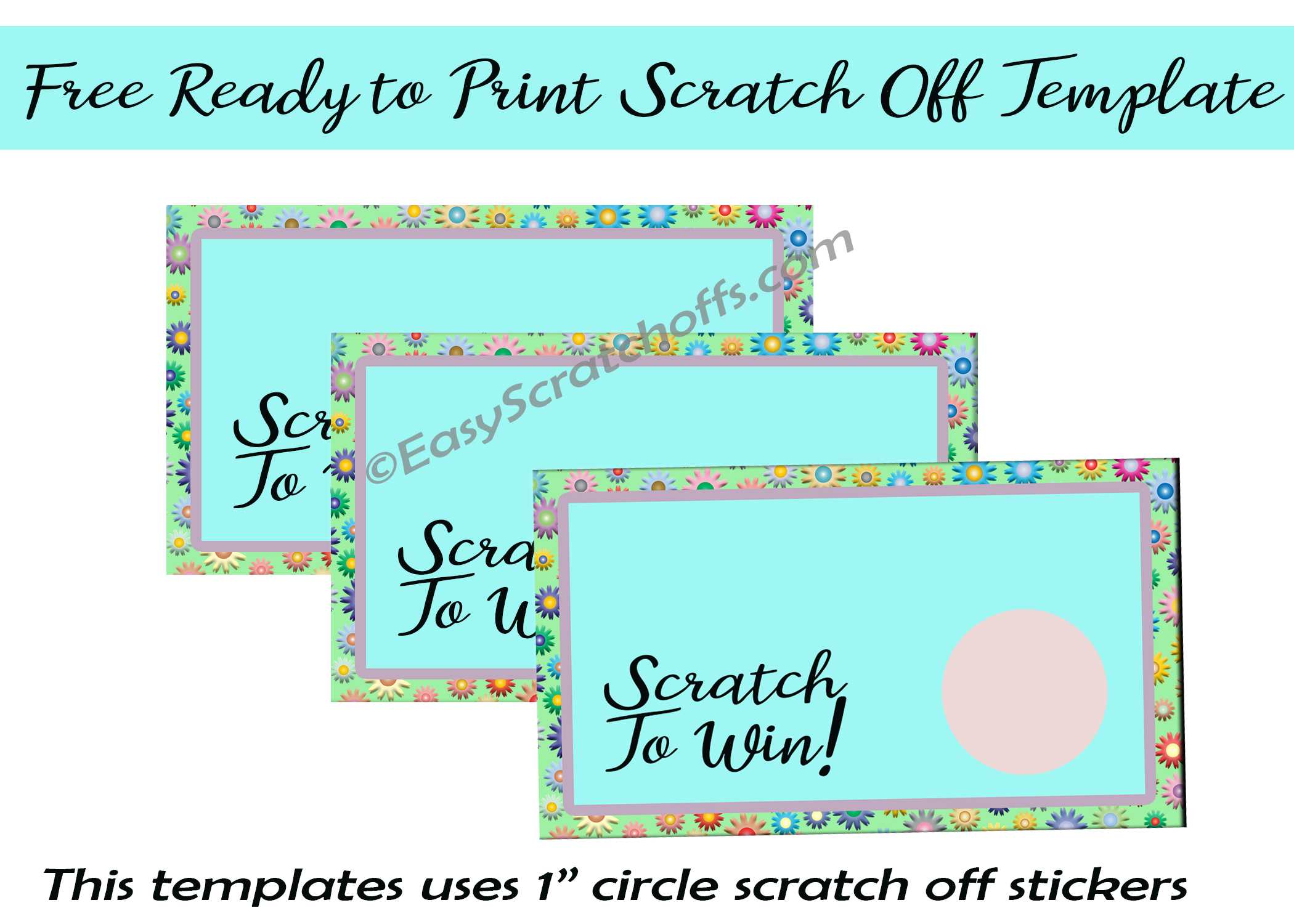 Pastel Scratch Off Card  Free Printable Within Scratch Off Card Templates