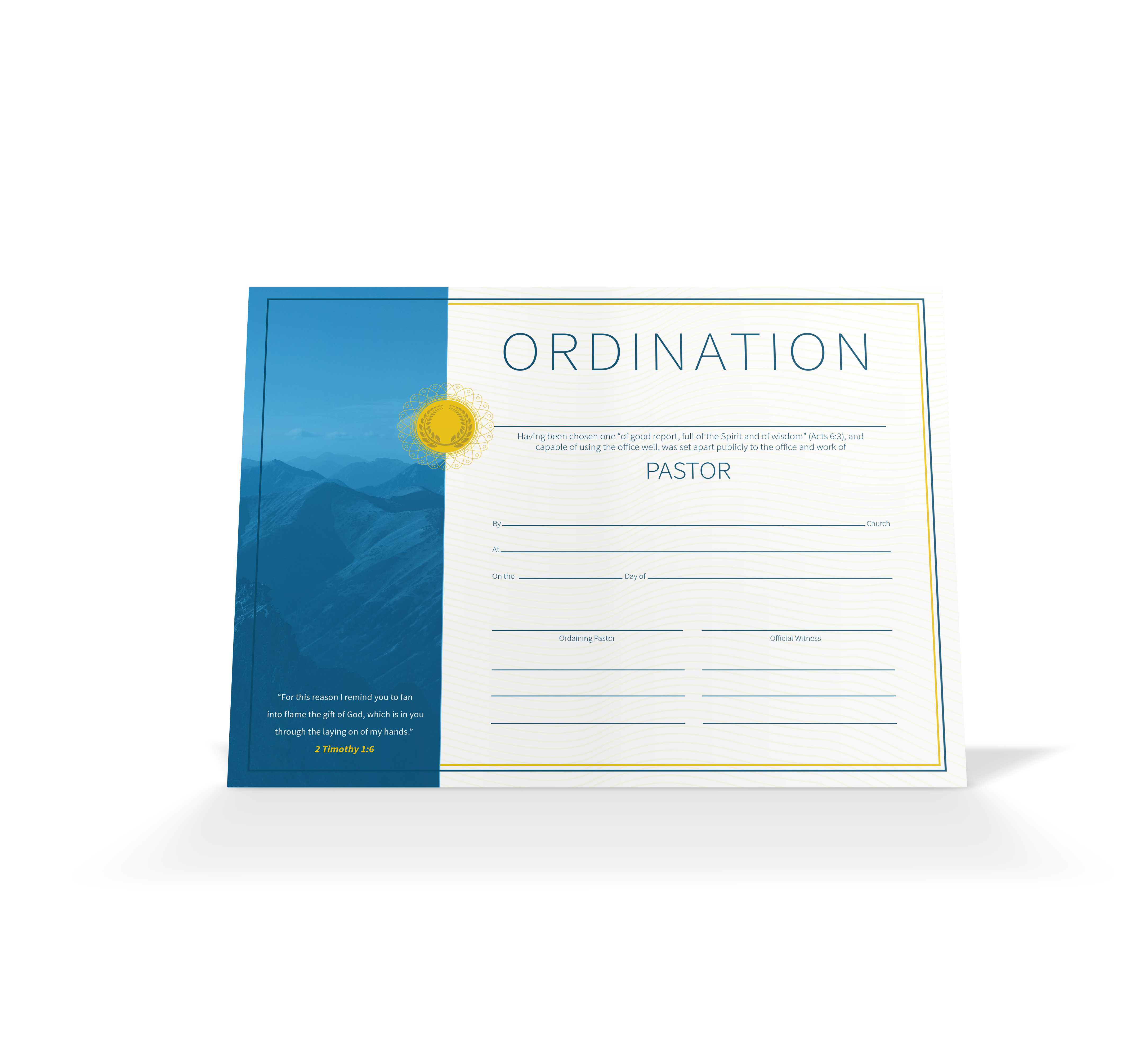 Pastor Ordination Certificate – Vineyard Digital Membership In Certificate Of Ordination Template