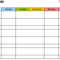 Pdf Timetable Template 2: Landscape Format, A4, 1 Page in Blank Revision Timetable Template