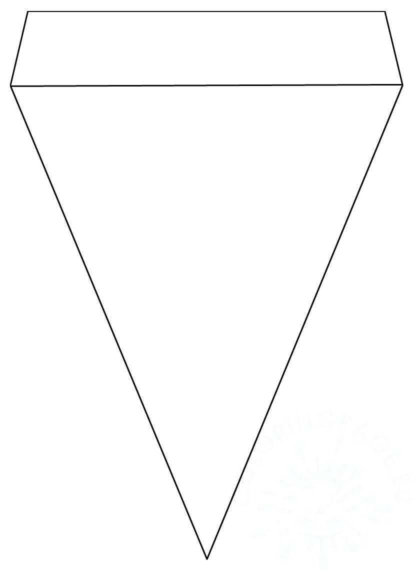 Pennant Banner Template Cut Out – Wovensheet.co Regarding Triangle Pennant Banner Template