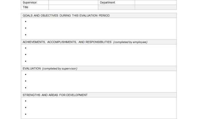 Performance Evaluation Template | Human Resource | Employee regarding Blank Evaluation Form Template