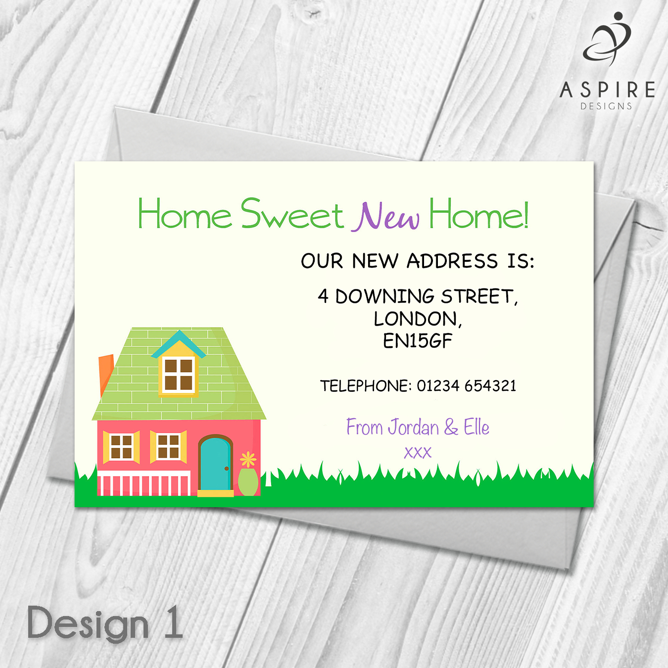 Personalised Home Sweet Home Change Of Address Cards In 2019 For Free Moving House Cards Templates