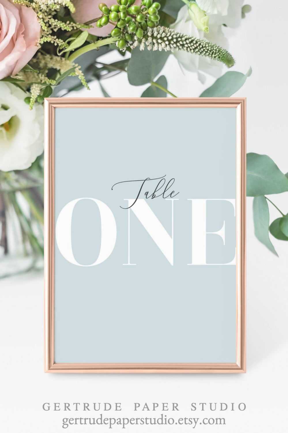 Personalized Wedding Table Numbers, Digital Download Inside Table Number Cards Template