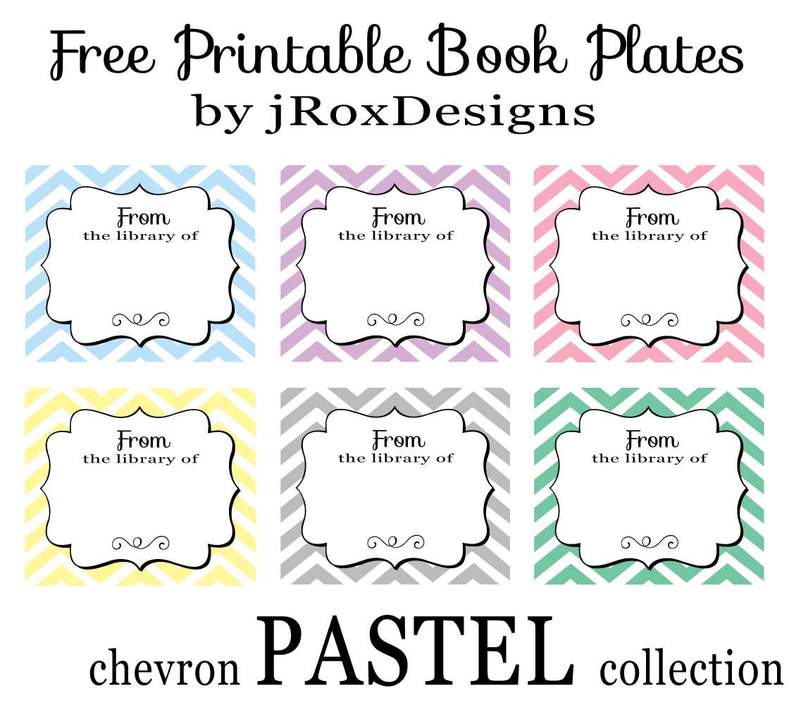 Personalized Your Library With Free Printable Chevron Book Regarding Bookplate Templates For Word