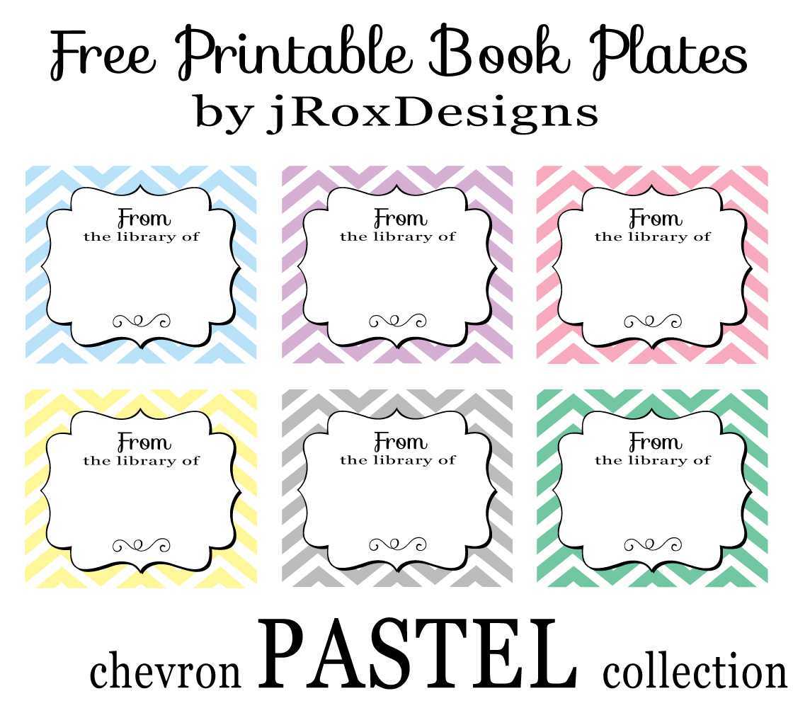 Personalized Your Library With Free Printable Chevron Book Regarding Bookplate Templates For Word