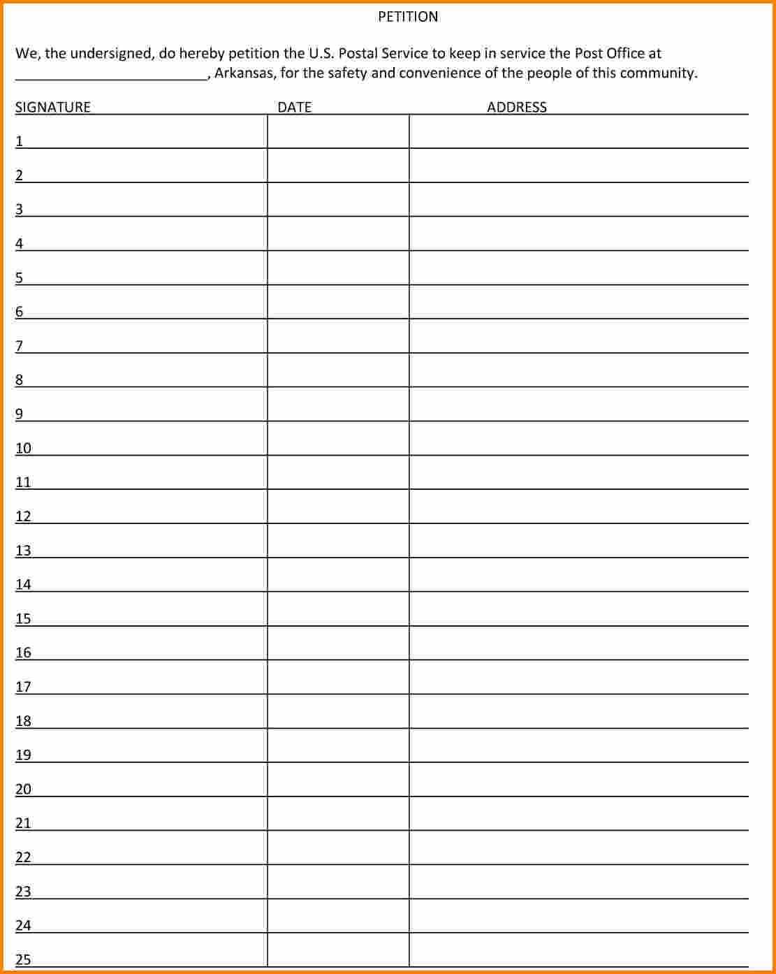 Petition Template – How You Promote Your Petition Is Going Regarding Blank Petition Template