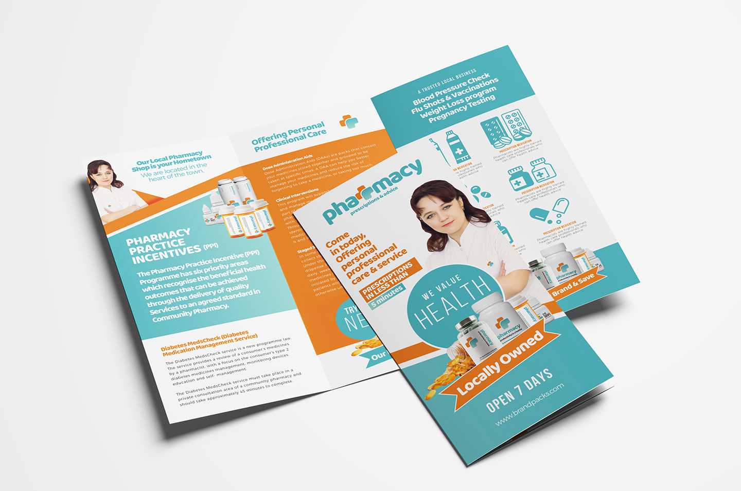 Pharmacy Tri Fold Brochure Template – Psd, Ai & Vector Regarding Pharmacy Brochure Template Free