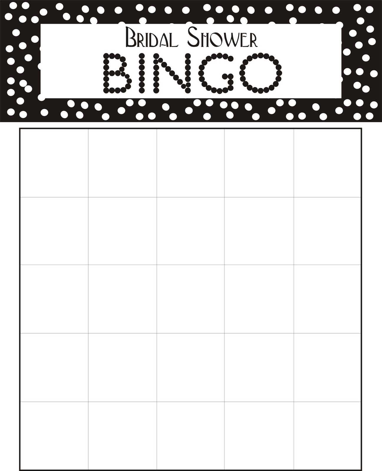 Photo : Personalized Bridal Shower Bingo Image Regarding Blank Bridal Shower Bingo Template