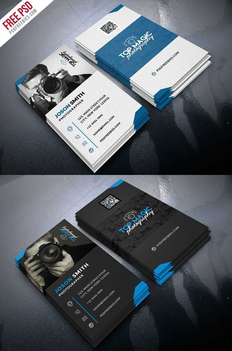 Photographer Business Card Psd Bundle | Wrighteous With Professional Business Card Templates Free Download