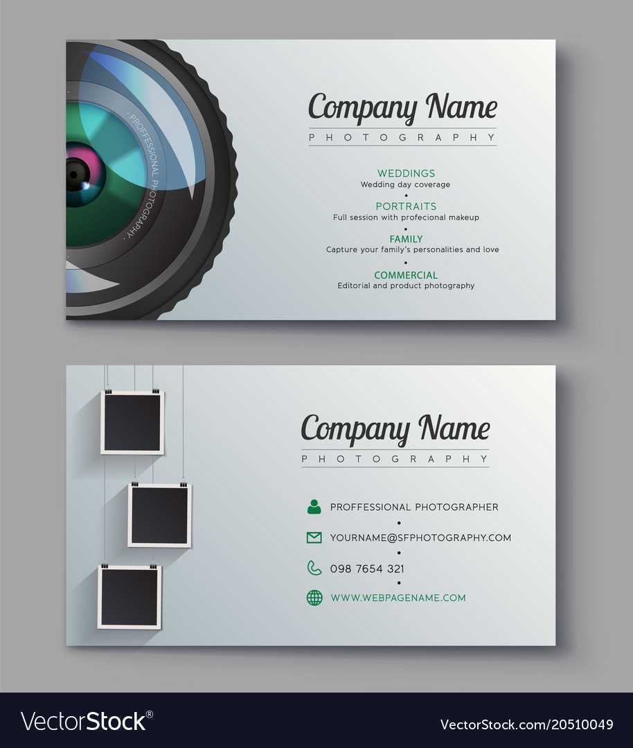 Photographer Business Card Template Design For With Regard To Advertising Cards Templates