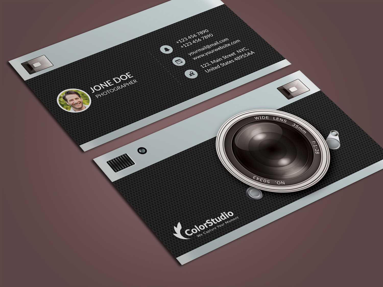 Photography Business Card Template Psd – Free Graphics In Free Business Card Templates For Photographers