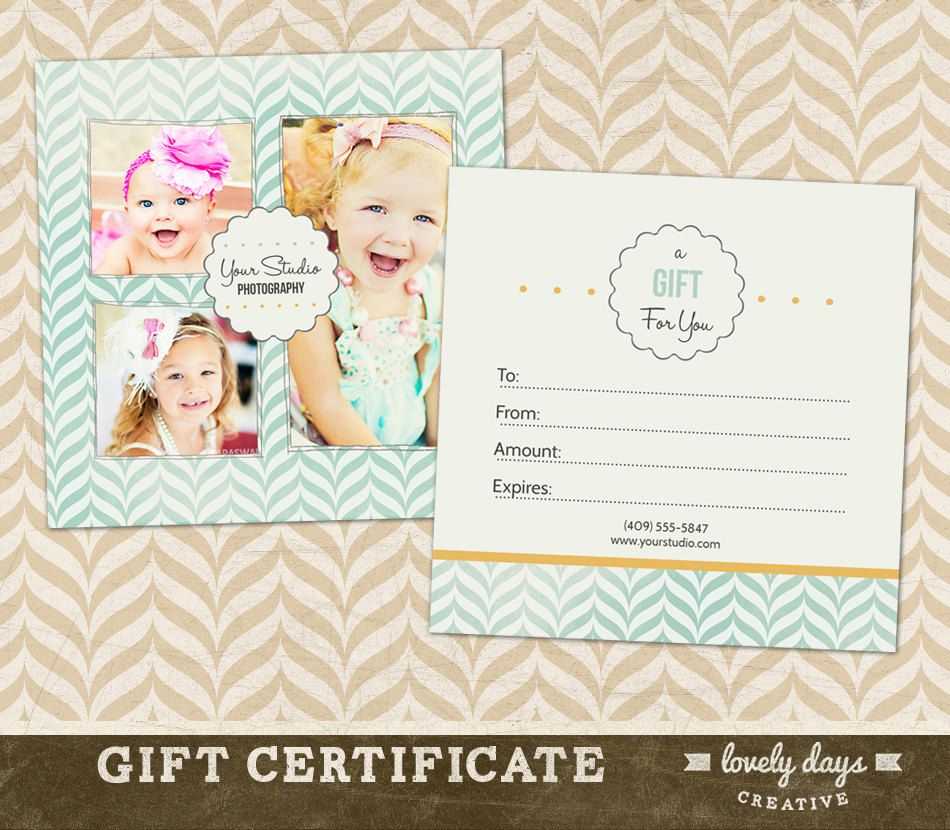 Photography Gift Certificate Template For Professional In Photoshoot Gift Certificate Template