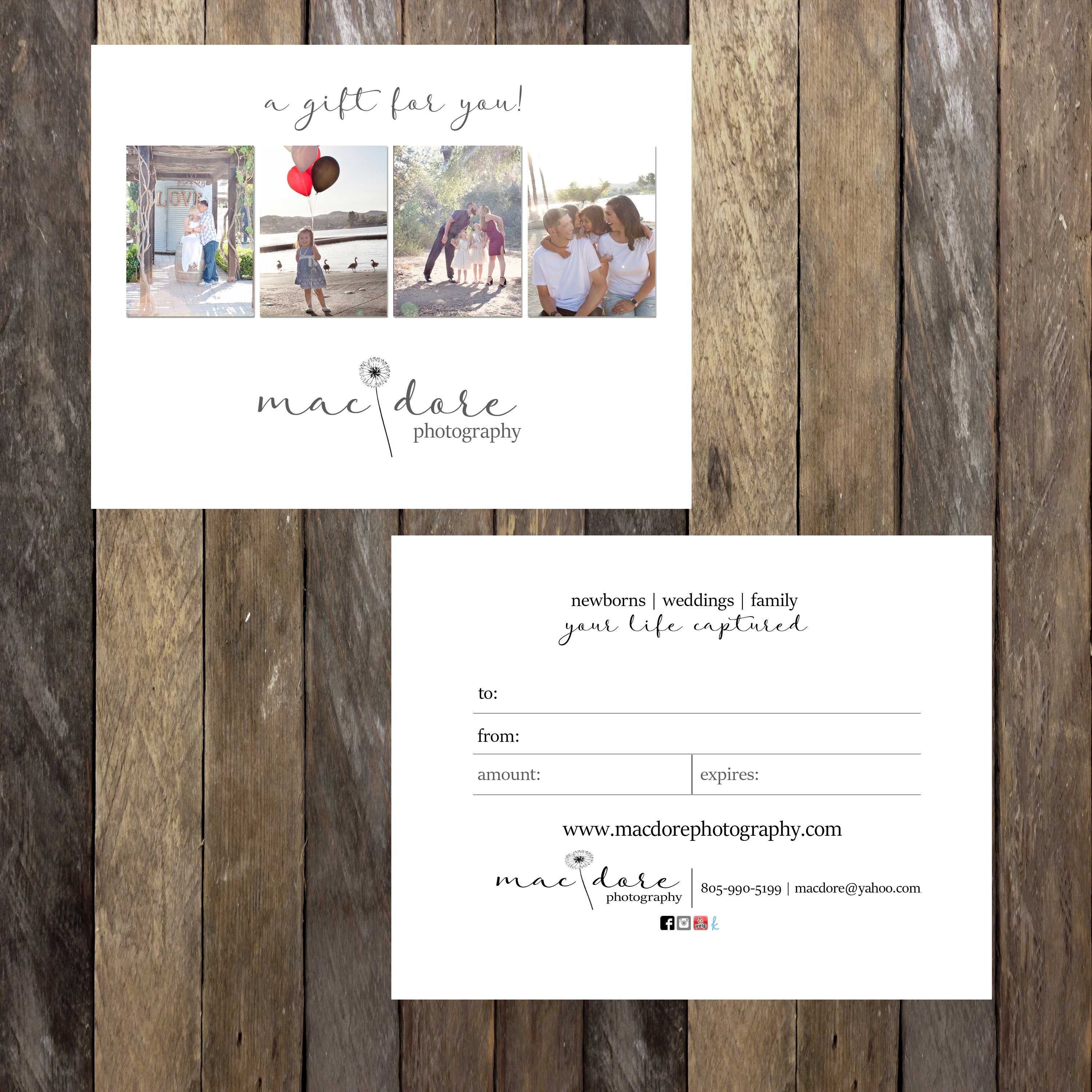 Photography Gift Certificate Template. Photoshop Gift Card Template.  Photography Studio Gift Voucher. Photo Gift Card. Printable. Psd Intended For Gift Certificate Template Photoshop