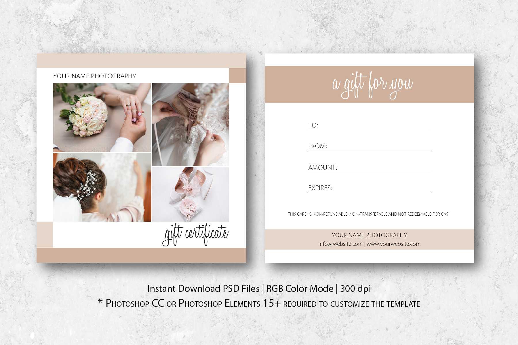 Photography Gift Certificate Template Throughout Gift Certificate Template Photoshop