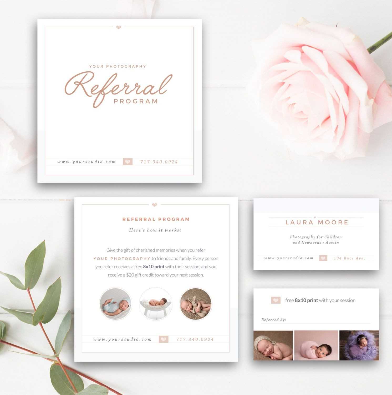 Photography Referral Card – Photoshop Template – Referral With Regard To Photography Referral Card Templates