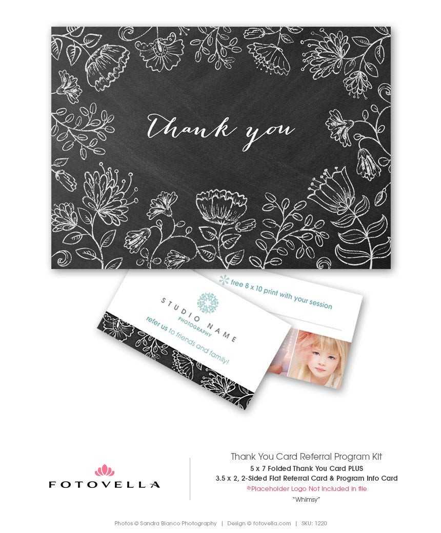 Photography Referral Template Thank You Card Promo Kit – 1220 For Photography Referral Card Templates