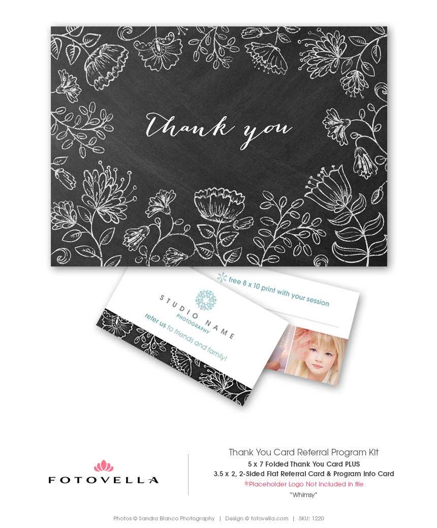 Photography Referral Template Thank You Card Promo Kit – 1220 Regarding Referral Card Template Free