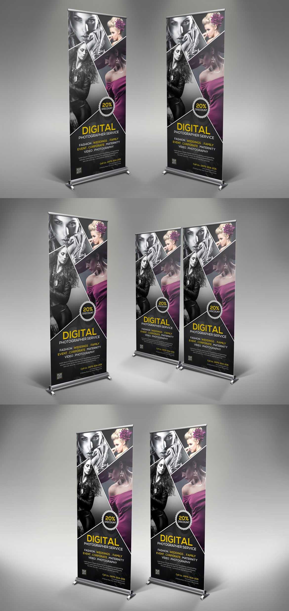Photography Rollup Banner Template Psd | Banner Design Pertaining To Photography Banner Template