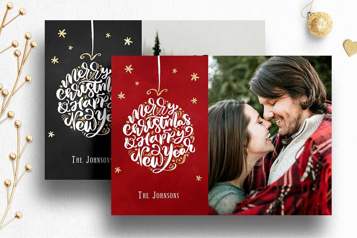 Photoshop Christmas Card Template For Photographers – 012 Within Holiday Card Templates For Photographers