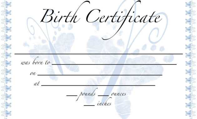 Pics For Birth Certificate Template For School Project intended for Editable Birth Certificate Template