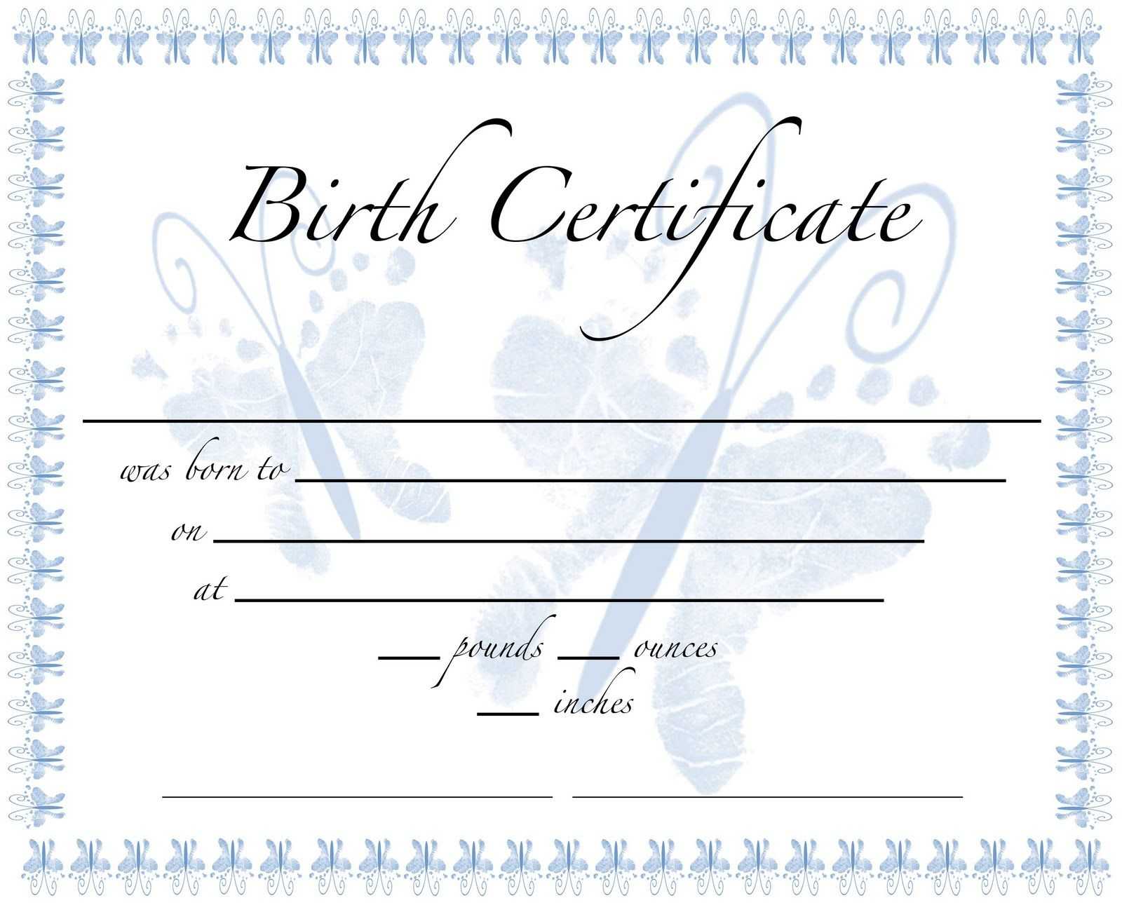 Pics For Birth Certificate Template For School Project Pertaining To Official Birth Certificate Template