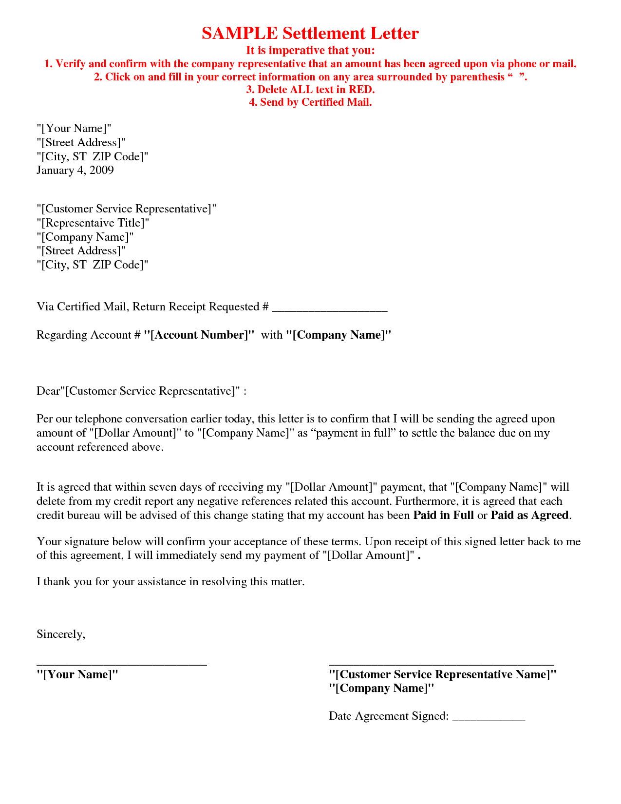 Picture {5} Of {17} – Debt Settlement Agreement Letter In Ppi Claim Letter Template For Credit Card