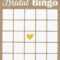 Pin On Bridal Shower in Blank Bridal Shower Bingo Template