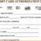 Pin On Credit Card Authorization Form For Order Form With Credit Card Template
