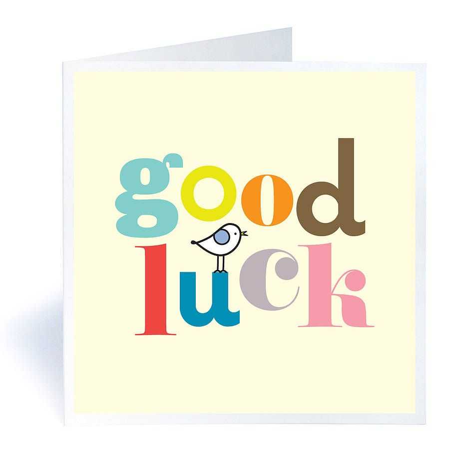 Good Luck Card Templates